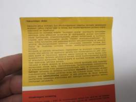 Autonne on vakuutettu matkan ajan - Er bil är försäkrad under resan - Your car is insured... - Bore - Svea - SHO/FÅA - Silja, Suomen Merivakuutusyhdistys -ehdot