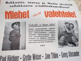 Miehet eivät valehtele! - Män ljuga aldrig!, Paul Hörbiger, Grethe Weiser, Jane Tilden, Georg alexander, ohjaus Hubert Marischka -elokuvajuliste / movie poster