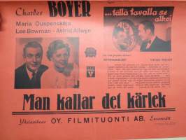 Sanovat sitä rakkaudeksi - Man kallar det kärlek, Irene Dunne, Charles Boyer, ohjaus Leo Mac Carey -elokuvajuliste / movie poster