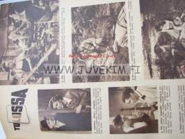 Elokuva-Aitta 1949 nr 21 (kannessa Eleanor Parker), Ritva Arveloa ja Matti Oravistoa tapaamassa, Susan Hayward, Hollywoodin &quot;Kuolemanlaivue&quot;, Tuulikki Mäki