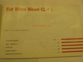 Fiat Ritmo Diesel vm. 1982 käsikirja