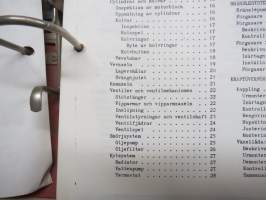 Volvo PV 444-445 Verkstadshandbok -korjaamokirja -ruotsinkielinen, KOPIO + PV 444 D Instruktionbok käyttöohjekirja kopiona, ruotsinkielinen