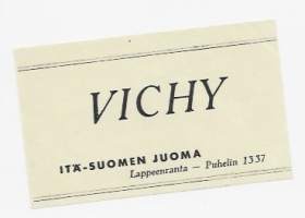 Vichy - juomaetiketti