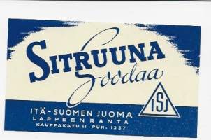 Sitruuna Soodaa - juomaetiketti