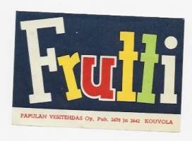 Frutti -  juomaetiketti