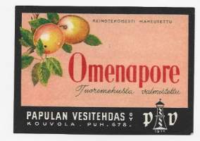 Omenapore -  juomaetiketti
