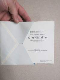 Turun Työväen Teatteri -kutsukortti - lähetyskuori kaupunginjohtaja Ranta 26.3.1936, 20-vuotisjuhla