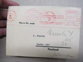 Perdynamin cum Lecithin - Chem. Fabrik Perdynamia - Pharmakon Oy, 9.9.1942 - Herrn Dr. Med S. Nopola, Turku -lääkemainoskirje