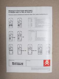 Citroën Visa 1986 -myyntiesite / sales brochure