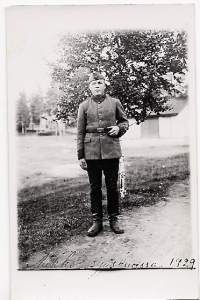 Sotilas Mikko 1929 - valokuva 9x13 cm