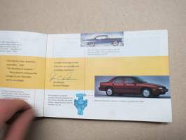 Chevrolet Corsica 1992 Owner´s Manual -käyttöohjekirja, englanninkielinen