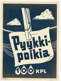 Pyykkipoikia 100 kpl -  tuote-etiketti