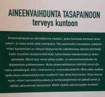 Aineenvaihdunta tasapainoon - Terveys kuntoon