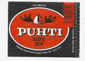 Puhti IV B olut - olutetiketti