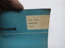 Volvo Lastvagnar Verkstadshandbok Avd. 4 Koppling L 495 -korjaamokirjasarjan osa, ruotsinkielinen