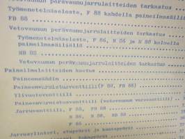 Volvo Kuorma-autot Huoltokäsikirja sarja 86-88 Paineilmajarrujen toiminnan tarkastus ja tiiviyden tarkastus, Paineilmalaitteiden koetus -korjaamokirjasarjan osa
