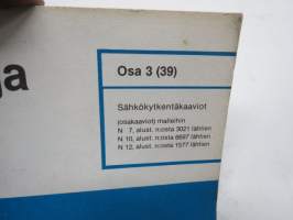 Volvo Kuorma-autot Huoltokäsikirja osa 3 (39) Sähkökytkentäkaaviot mallit N 7  nrosta 3021 lähtien, N 10 6697 lähtien, N 12 1577 lähtien -korjaamokirjasarjan osa