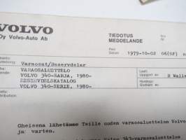 Volvo 340-series 1980- Parts Catalogue / 340-serie 1980- Reservdelskatalog