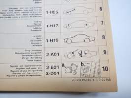 Volvo 340-series 1980- Parts Catalogue / 340-serie 1980- Reservdelskatalog