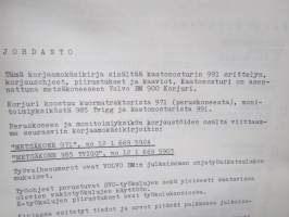 Volvo-BM Metsäkone 900 kaatonosturi, kaatopää korjaamokäsikirja