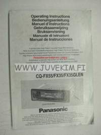 Panasonic CQ-FX55, FX35, FX35GLEN radio / kasettisoitin -käyttöohjekirja