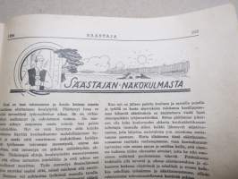 Säästäjä 1934 nr 6 - Säästöpankki asiakaslehti, Nuoret yrittämään maatalouskerholaisina, Eskon säästöt, Eino Finne - Maija ja Matti -sarjakuva, ym.