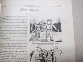 Säästäjä 1934 nr 6 - Säästöpankki asiakaslehti, Nuoret yrittämään maatalouskerholaisina, Eskon säästöt, Eino Finne - Maija ja Matti -sarjakuva, ym.