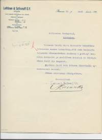 Lehtinen &amp; Sofronoff Oy  Rauma 1923 - firmalomake