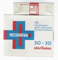 Larochette 10 compresses gaze hydrophile sous filtre individuell - täysi avaamaton tuotepakkaus 10x13x3 cm