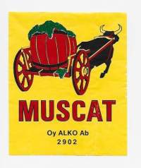 Muscat nr 2902- viinaetiketti