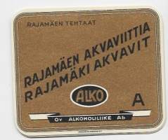 Rajamäen Akvaviittia    - viinietiketti viinaetiketti