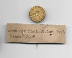 Arme och marintäflan Malmö 1914 - neulamerkki rintamerkki -Svensk militär idrotts SMI Guldmärke
