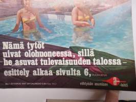 Avotakka 1967 nr 1, Lumpeenkukkatalo Ruotsissa, Nuori iloinen koti, Nahkatuoli, Rantapalsta, Kotisavustus, Poikamiestytön asunto, Golf, ym.