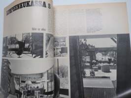 Avotakka 1967 nr 1, Lumpeenkukkatalo Ruotsissa, Nuori iloinen koti, Nahkatuoli, Rantapalsta, Kotisavustus, Poikamiestytön asunto, Golf, ym.