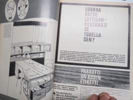Avotakka 1967 nr 1, Lumpeenkukkatalo Ruotsissa, Nuori iloinen koti, Nahkatuoli, Rantapalsta, Kotisavustus, Poikamiestytön asunto, Golf, ym.