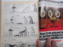 Avotakka 1976 nr 6, Mauno Tellervo ja Assi Koivisto kotikonnuillaan, Ulkokeittiö, Suomen antiikkikaupat osa 1., Missä mökki seisoo?, ym.