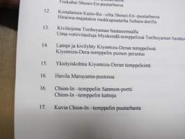 Erä kansioihin koottuja valokuvia Japanista, eri aiheita, yhteensä 7 siistiä kansiota, värikuvia