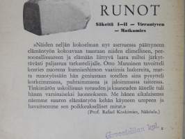 Runot - Säkeitä, Virrantyven, Matkamies