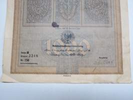 1000 Mark Deutsche Sparpremien-Anleihe 1919 Reihe B Gruppe 2218 Nr. 138 -saksalainen lainapaperi