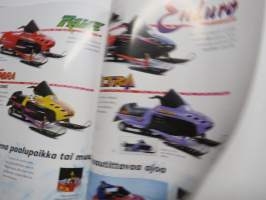 Lynx moottorikelkka 1995 -myyntiesite / snow scooter brochure