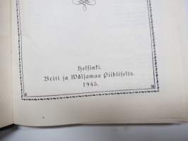 Meie Issanda Jesuse Kristuse Uus Testament ehk Uue Seaduse Raamat -vironkielinen Uusi Testamentti, painettu Suomessa 1945