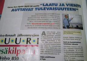 Volvo-Viesti 1992 nr 3 -asiakaslehti