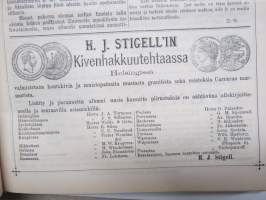 Suomen Teollisuuslehti vuosikerta 1883-1884 (ensimmäiset ilmestyneet vuodet) -aikalaissidos