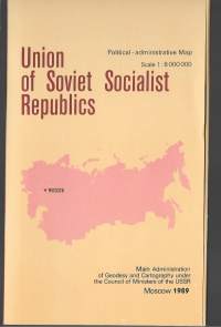 Union of Soviet Socialist Republics 1989  Venäjä - kartta