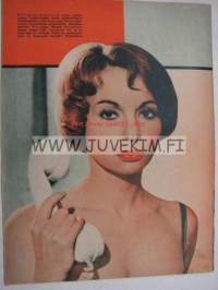 Elokuva-Aitta 1958 nr 4, kansikuva Rock Hudson, Pirkko Mannola Miss Suomi, Tehtaitten Tampere - elokuvakaupunkiko?, Elokuvia ulkomaille, Suosikkitähdet, ym.