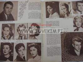 Elokuva-Aitta 1958 nr 4, kansikuva Rock Hudson, Pirkko Mannola Miss Suomi, Tehtaitten Tampere - elokuvakaupunkiko?, Elokuvia ulkomaille, Suosikkitähdet, ym.