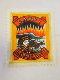 Ivalo Lapland-kangasmerkki / matkailumerkki / hihamerkki / badge -pohjaväri valkoinen