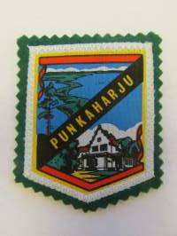 Punkaharju-kangasmerkki / matkailumerkki / hihamerkki / badge -pohjaväri vihreä