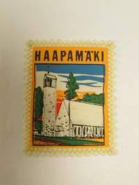Haapamäki-kangasmerkki / matkailumerkki / hihamerkki / badge -pohjaväri valkoinen