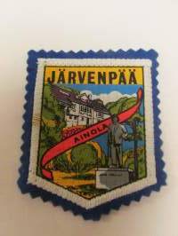 Järvenpää Ainola-kangasmerkki / matkailumerkki / hihamerkki / badge -pohjaväri sininen